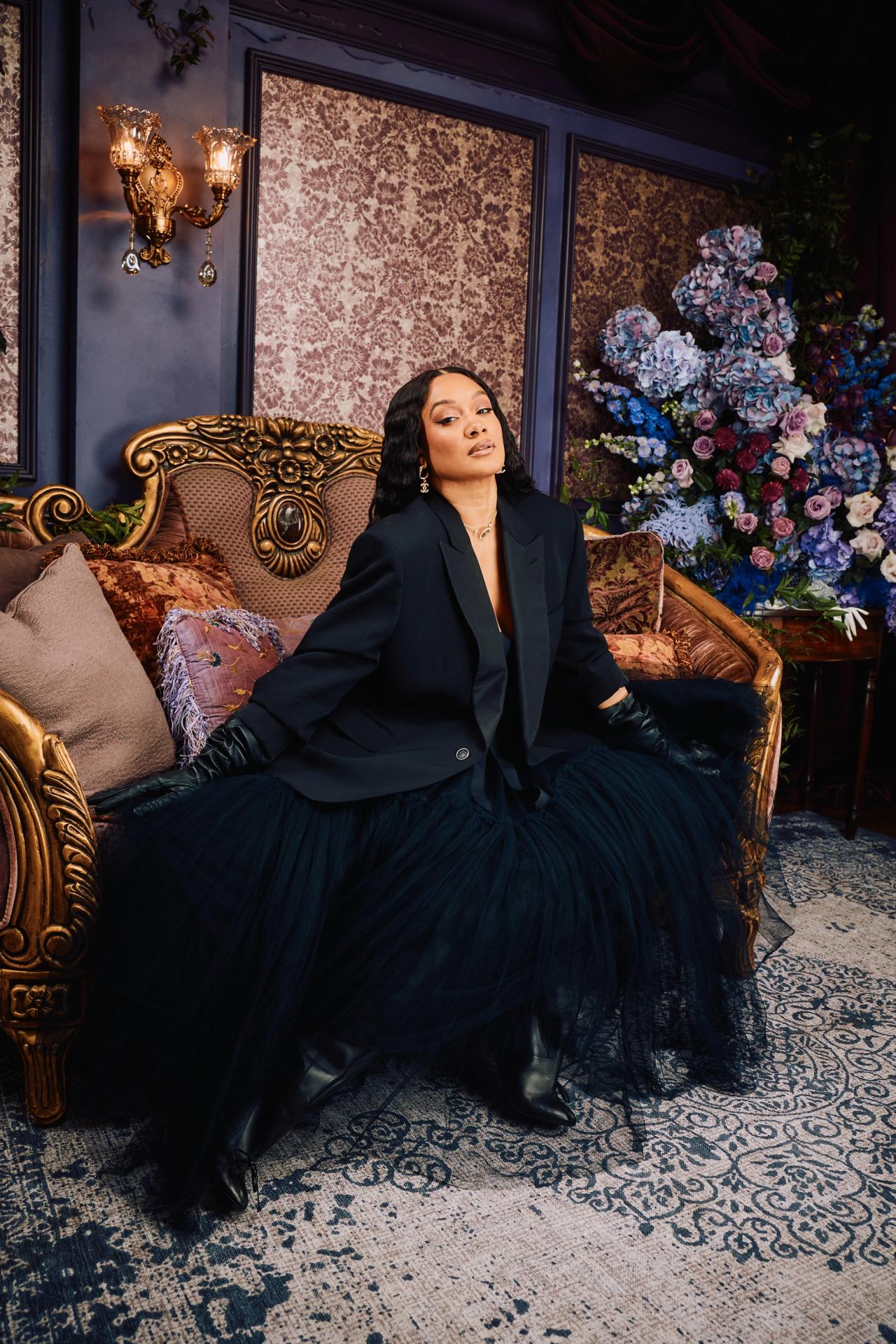 Press-ready editorial portrait of talent captured on a red carpet by The Lounge Booth