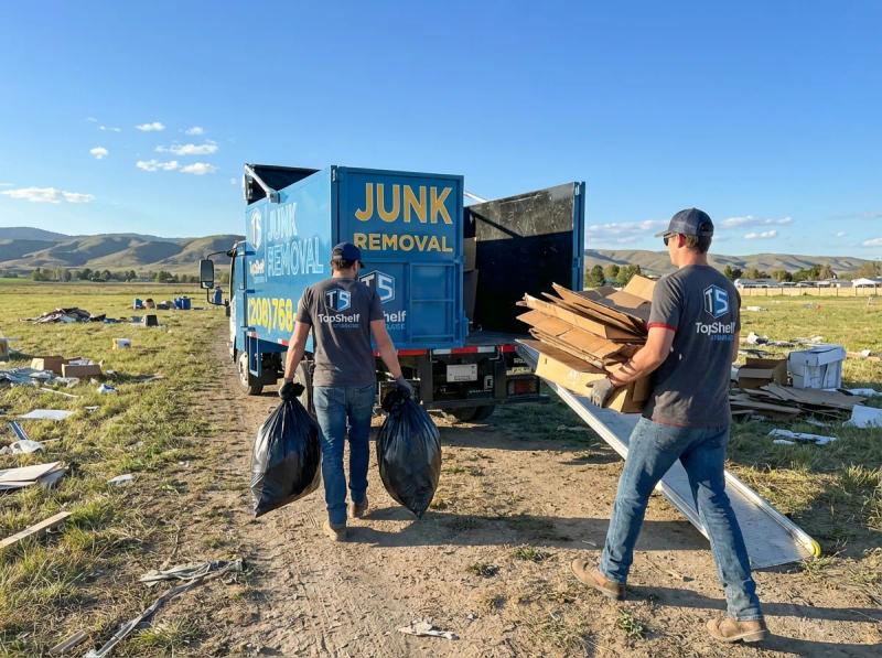 Event cleanup by Top Shelf crew at a property in Middleton Idaho