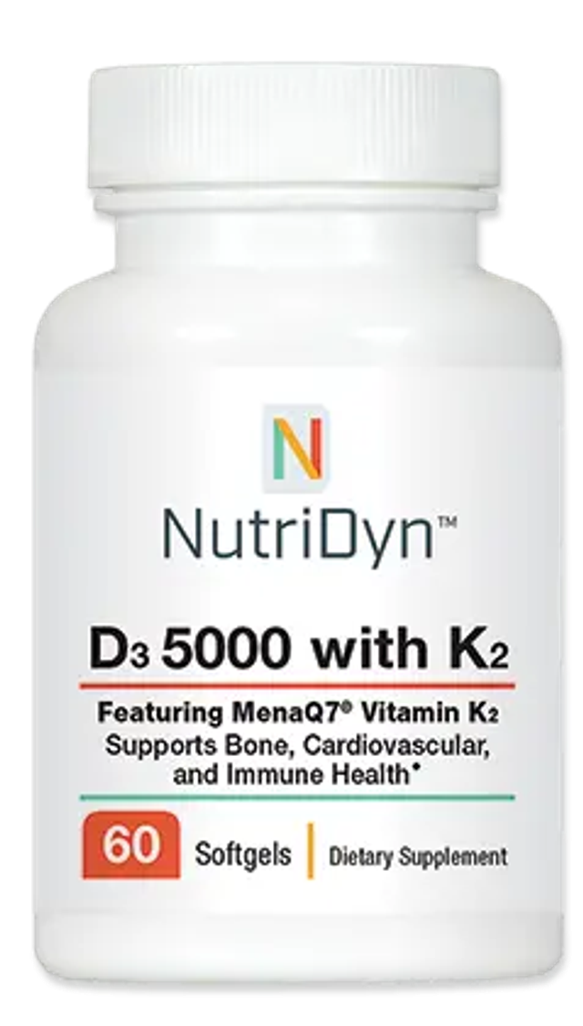 NutriDyn D3 5000 with K2 supplement bottle