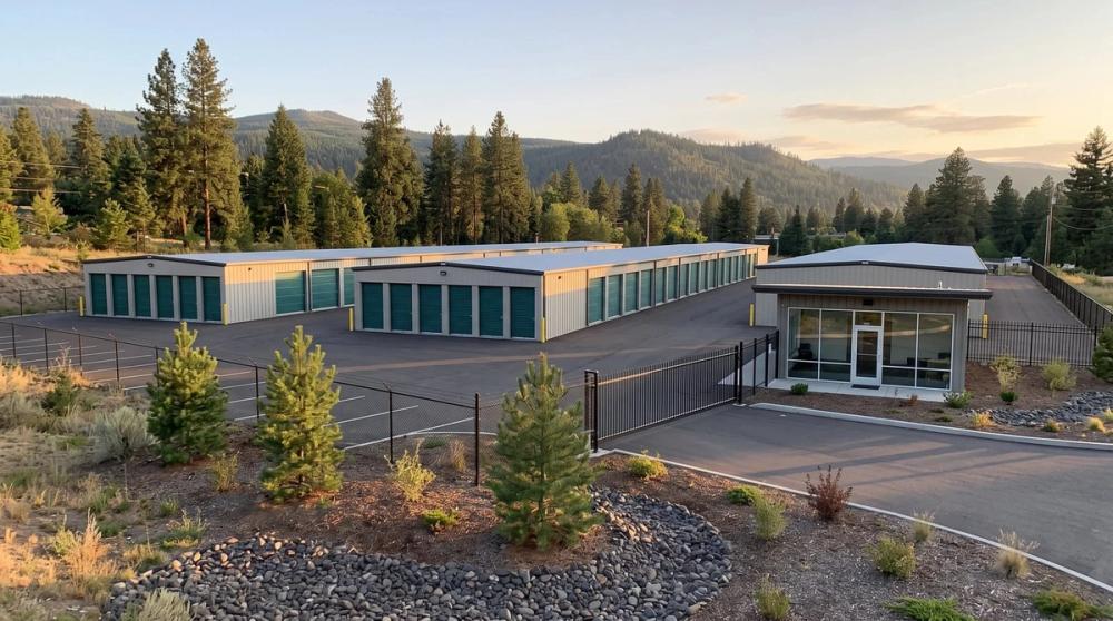 A storage lot that someone actually walks