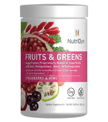 NutriDyn Fruits and Greens supplement container