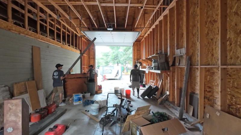 Top Shelf crew performing a shop cleanout in Garden City Idaho