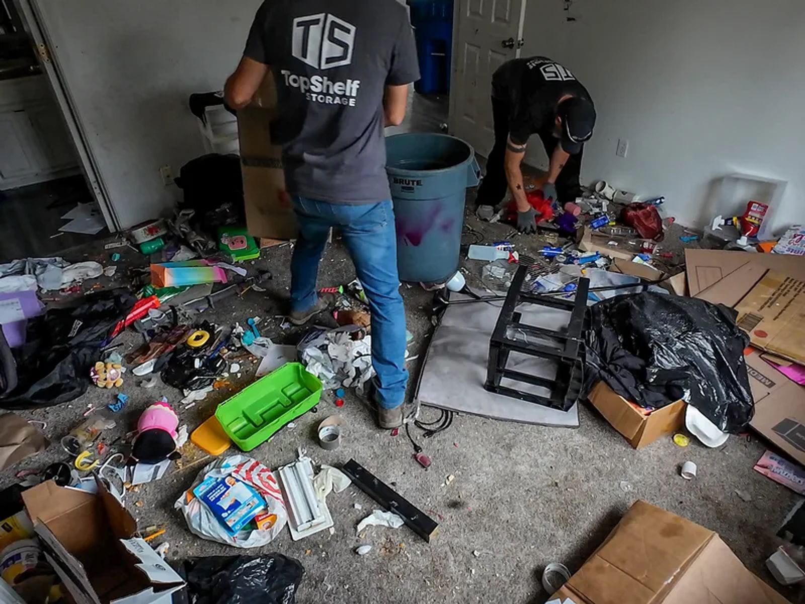 Top Shelf crew performing a rental property cleanout in Eagle Idaho