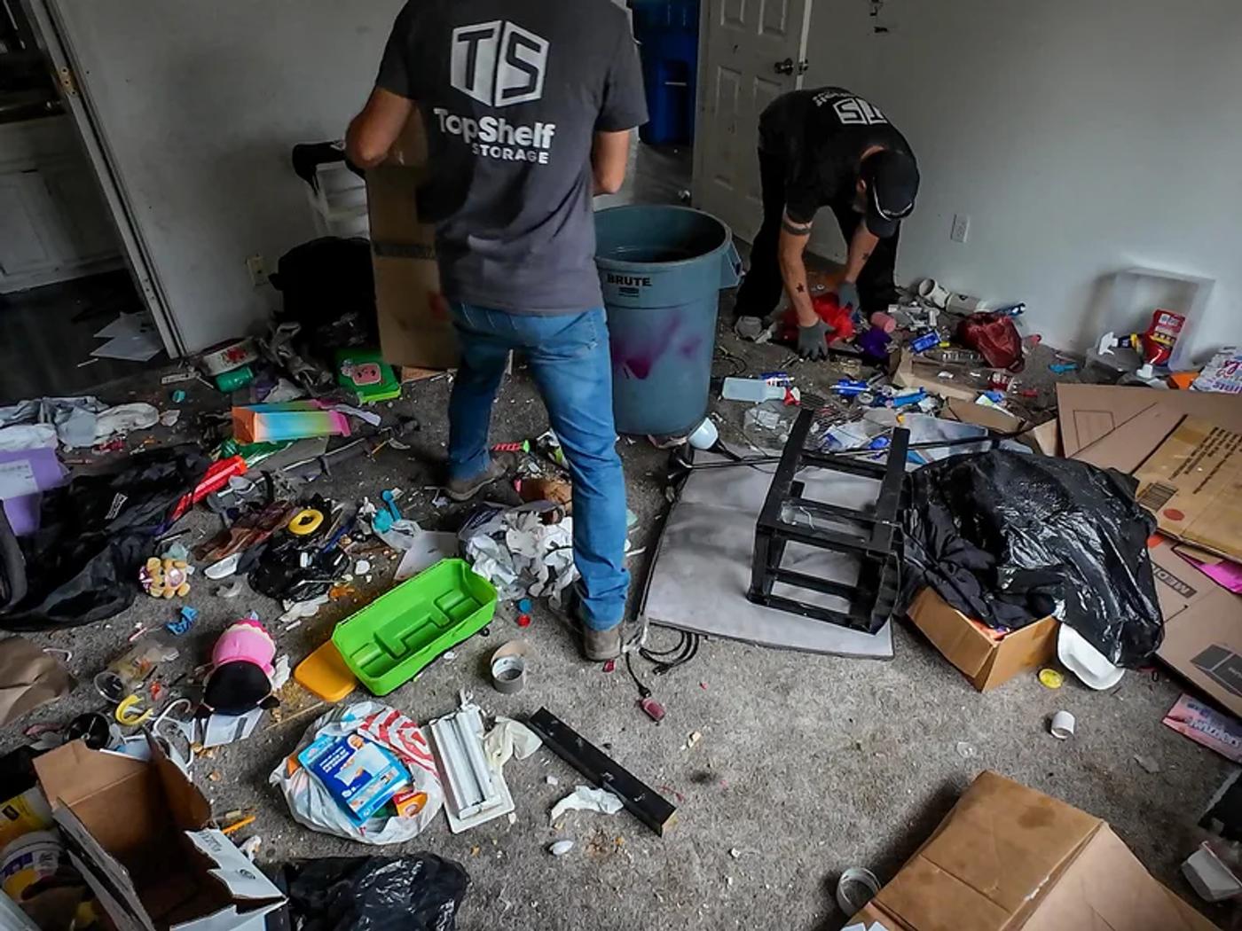 Top Shelf crew clearing junk from a property in Eagle Idaho