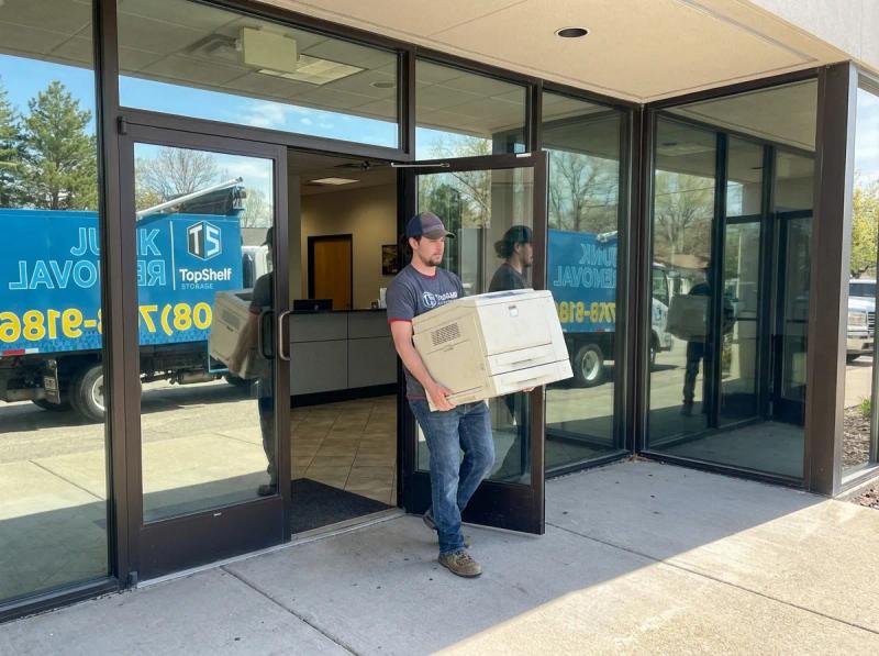 Professional printer removal and haul-away by Top Shelf crew in Caldwell Idaho