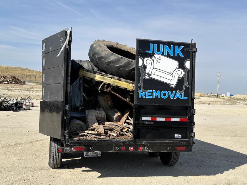 Top Shelf branded truck loaded with tires for disposal