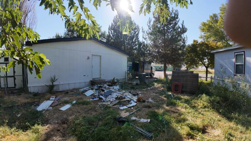 Yard debris cleanout at a property in Emmett Idaho