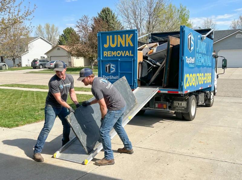 Top Shelf pool table removal job at a residential property in Kuna Idaho