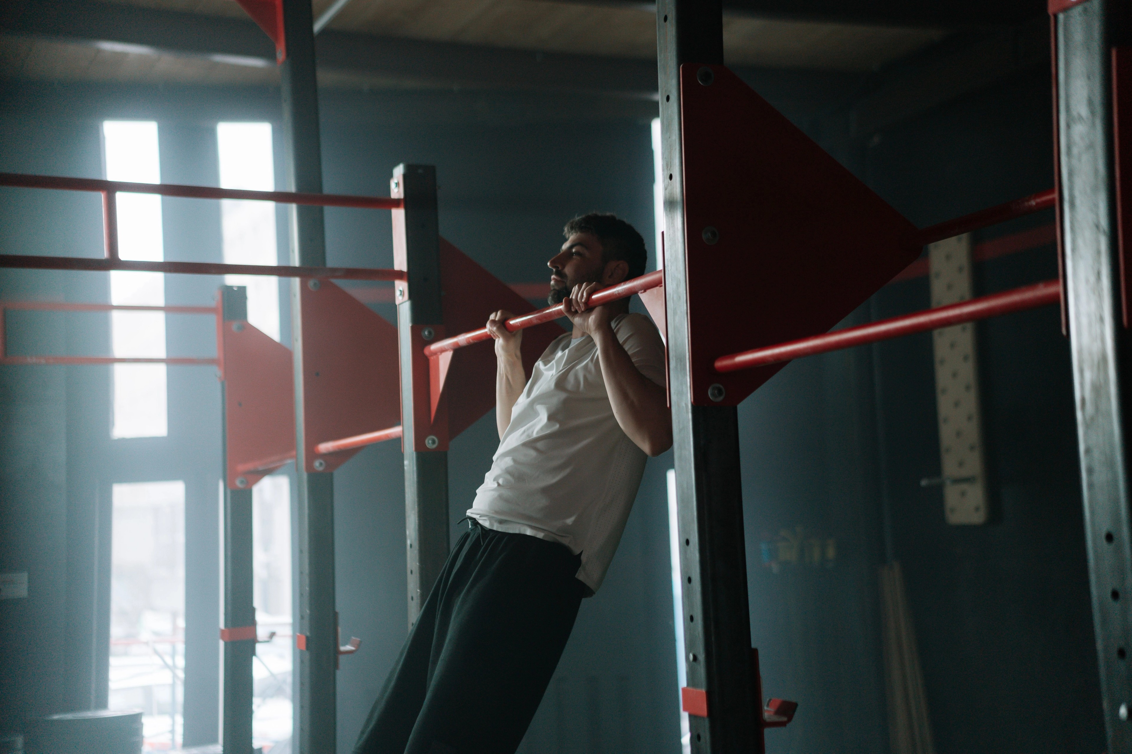 People training together in a modern fitness gym