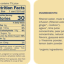 Nutrition and ingredients labels for the ginger lime mule zero-proof mocktail, in a 12 fl oz can serving, show it contains 7% juice and has 30 calories, 0g Total Fat, 10mg Sodium, 10g Total Carbohydrate (with 7g total sugars, including 6g added, 12% DV), and 13mg Calcium (2% DV). Ingredients include filtered water, organic ginger and rooibos infusion, organic agave, lime and pear juice concentrates, natural flavors, guayusa extract, L-Theanine, and lemon balm powders. It contains 10mg of caffeine from guayusa and includes a warning for children and certain women to consult a physician.