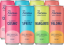 box includes: classic "cosmo," island "spritz," lime "margarita" & grapefruit "paloma" 