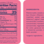 Classic Cosmo Zero-Proof mocktail, in a 12 fl oz can, has 35 calories and contains 12% juice. Nutrition per serving: Sodium 15mg (1% DV), Total Carbohydrate 8g (3% DV), Total Sugars 7g (including 2g added, 4% DV), Calcium 20mg (2% DV), and Potassium 100mg (2% DV). It is not a significant source of fat or cholesterol. Ingredients are filtered water, organic tea infusion, agave, pear, cranberry, and mandarin juice concentrates, vegetable juice for color, guayusa extract, L-theanine powder, and lemon balm powder. It contains 10mg of caffeine from guayusa. Consult a physician before use if pregnant or nursing.