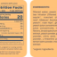 Nutrition label for peach ginger recess hemp (12 fl oz can) contains 22% juice. Nutrition per serving: 20 calories, 0g total fat, 10mg sodium (0% DV), 5g total carbohydrate (2% DV) with 4g total sugars (including 0g added, 0% DV), 1g protein, and 79mg potassium (2% DV). Ingredients include filtered water, a peach ginger tea infusion with organic apple, organic roasted chicory root, organic hibiscus, organic licorice root, organic peach, organic rose hips, and organic ginger, peach juice concentrate, pear juice concentrate, natural flavors, broad spectrum hemp extract, peach powder, ginseng powder, citric acid, ginger powder, L-theanine, lemon balm, and monk fruit extract. Contains 10mg CBD from US-grown hemp and less than 0.3% THC. Warning for children, pregnant, or nursing women.