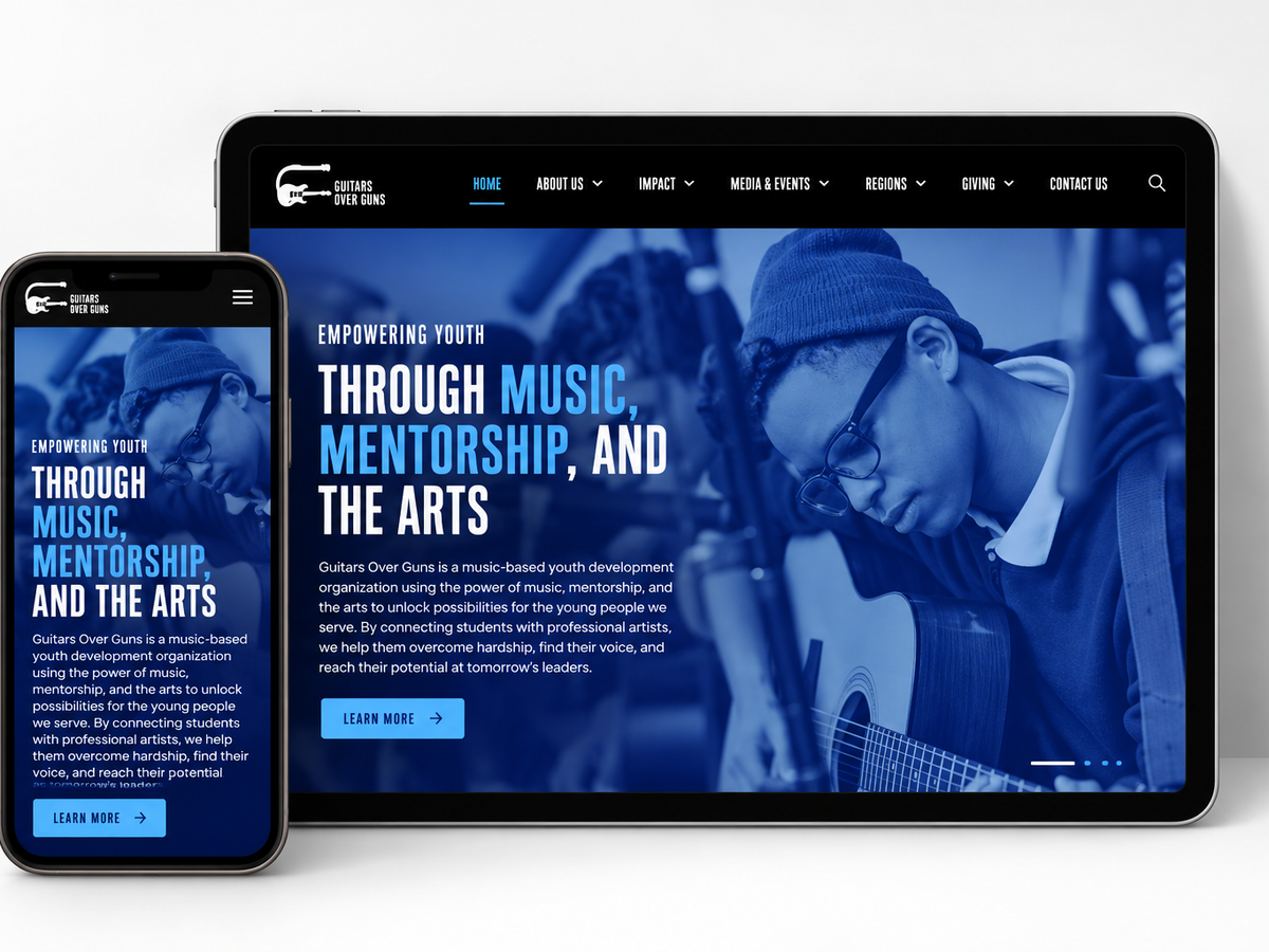Guitar over Guns homepage