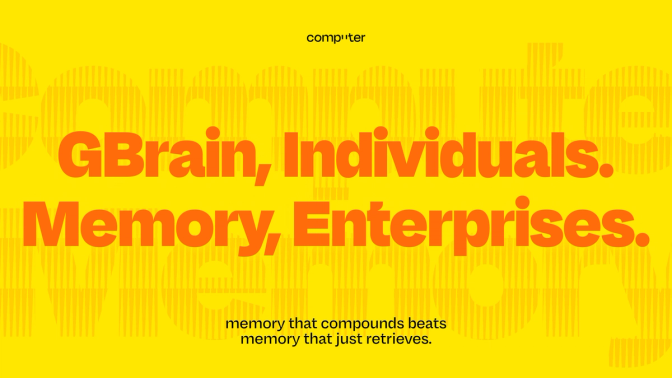 GBrain is for Individuals, Computer Memory is for Enterprises.