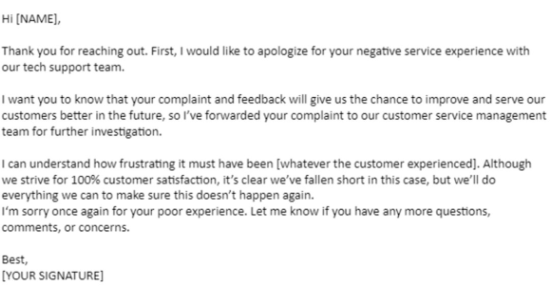 deal with upset customers