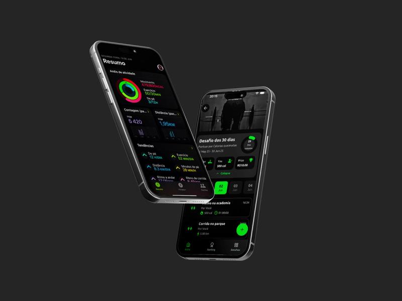 Mockup of 2 iPhones