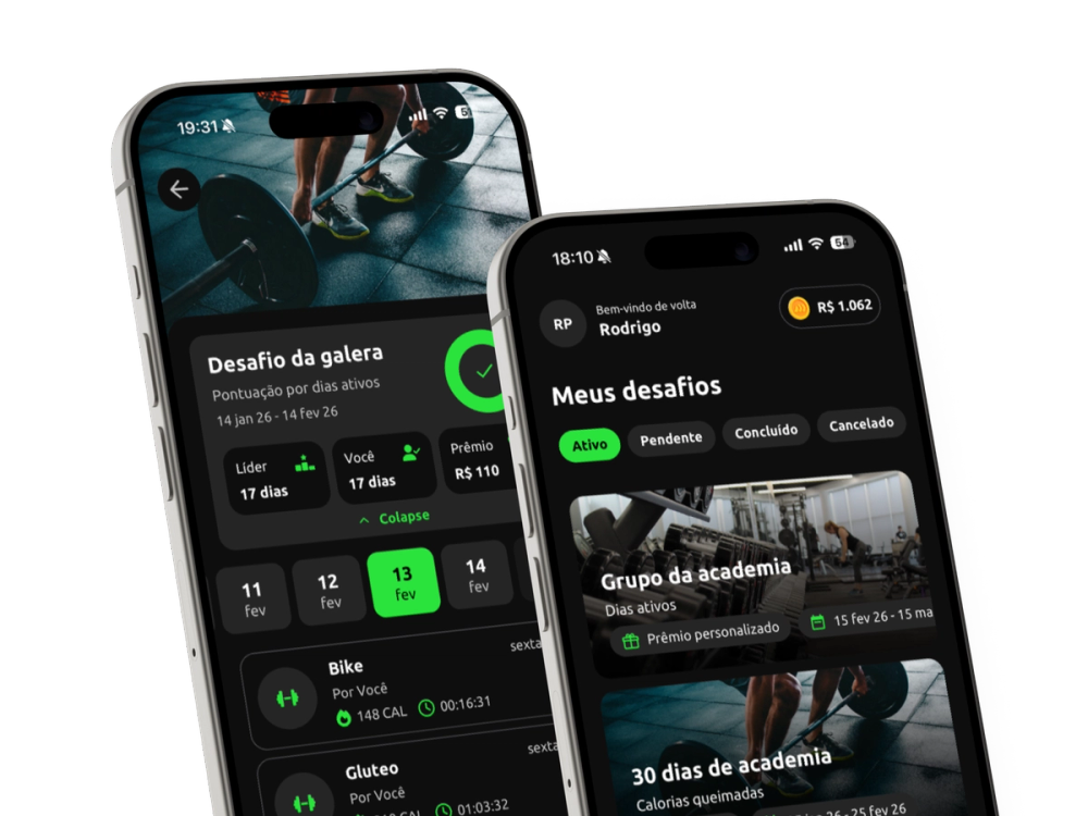 Telas do app Movva