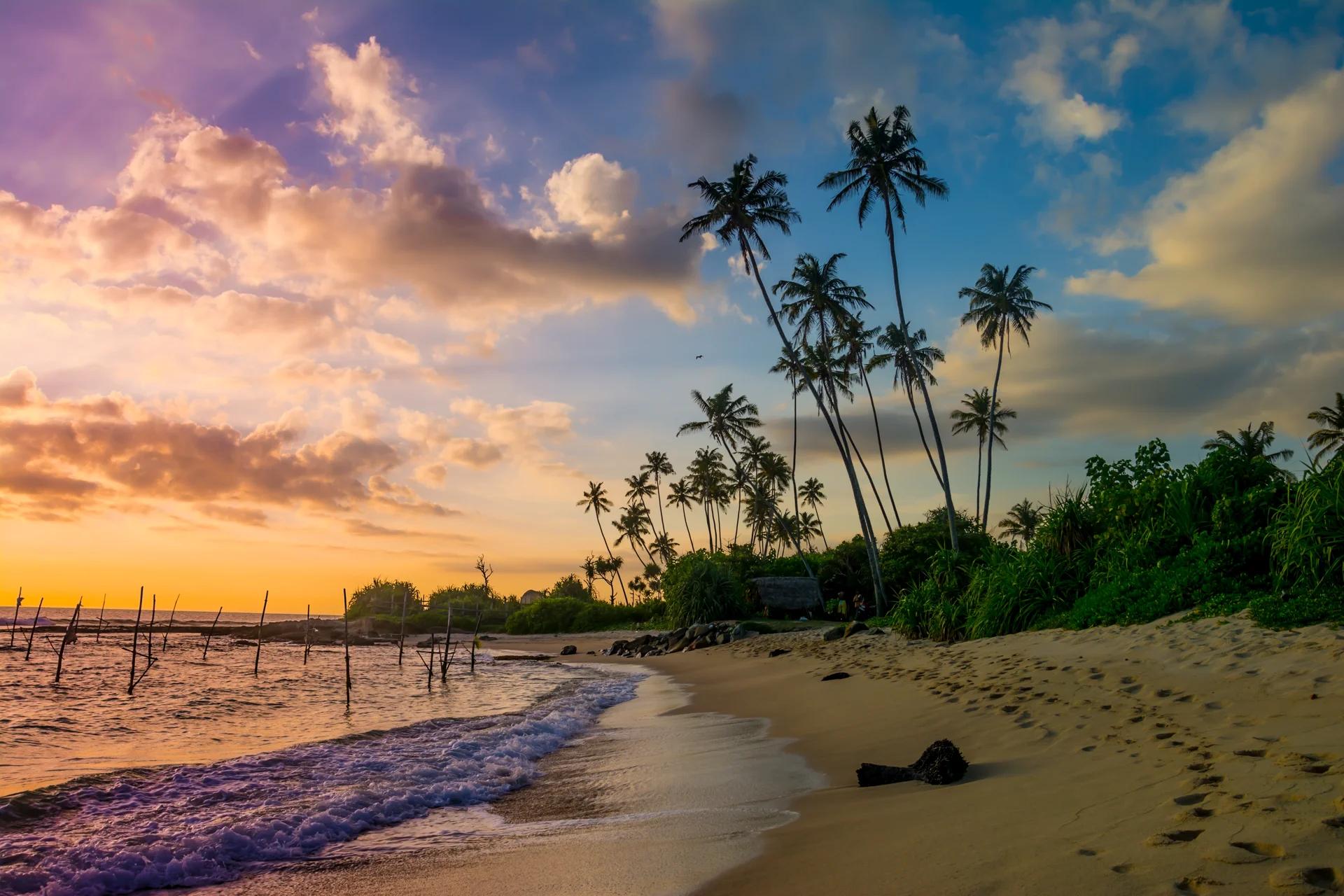Ahangama beach on Sri Lanka's east coast