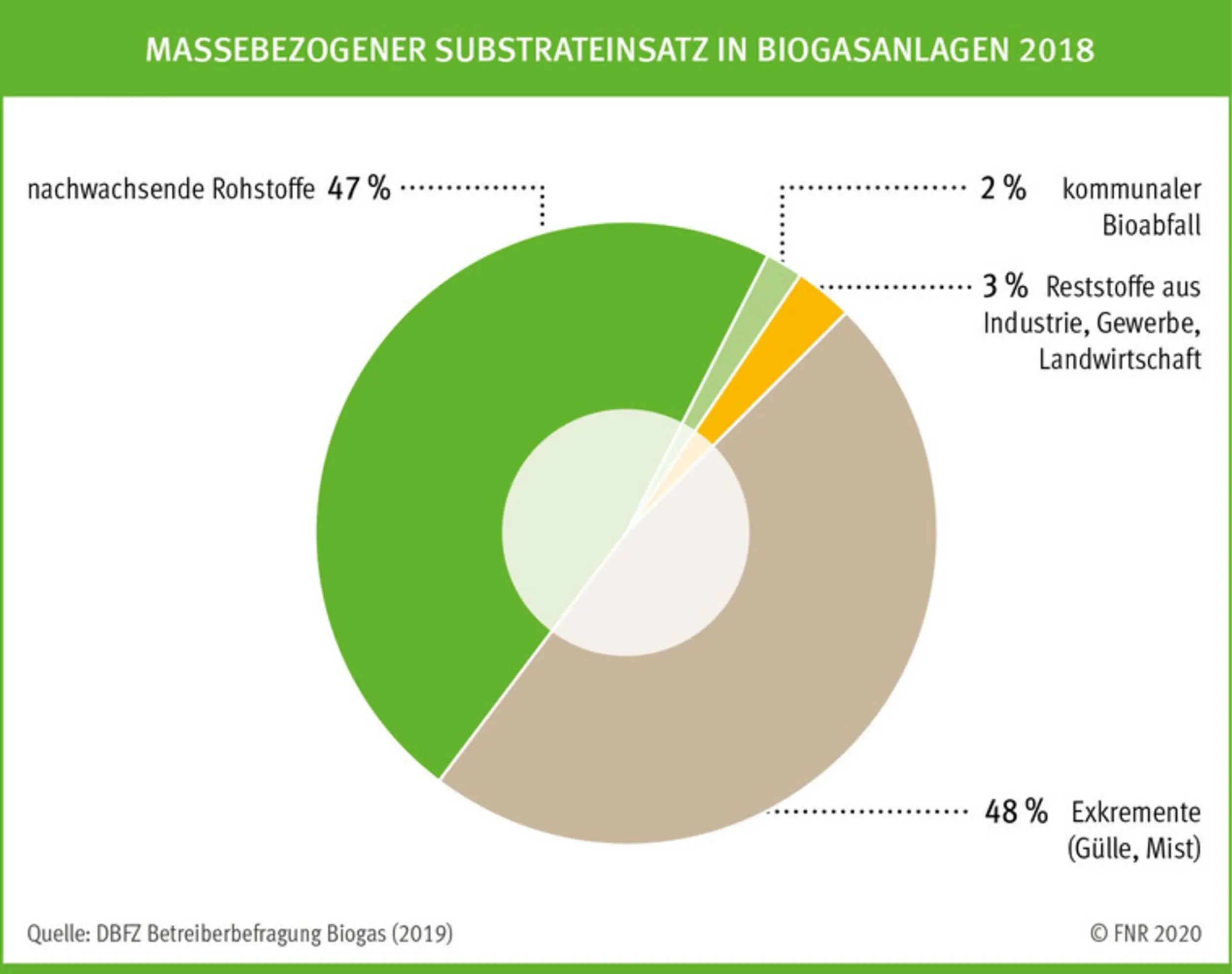 Massebezogener Substrateinsatz in Biogasanlagen 2018