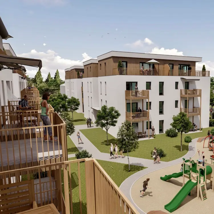 Siedlung mit Kinderspielplatz