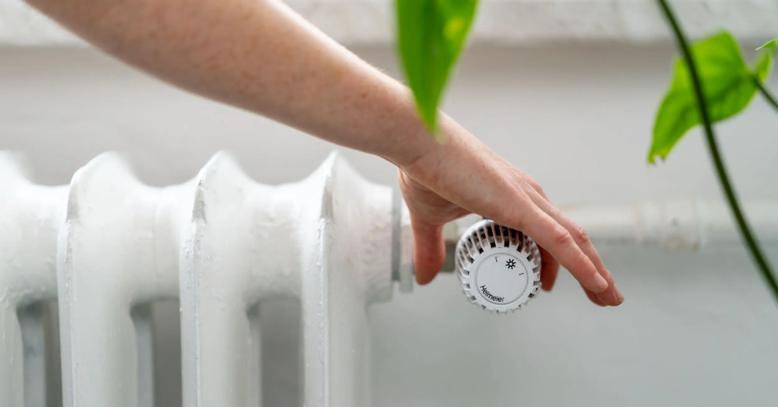 Hand an Heizungsthermostat