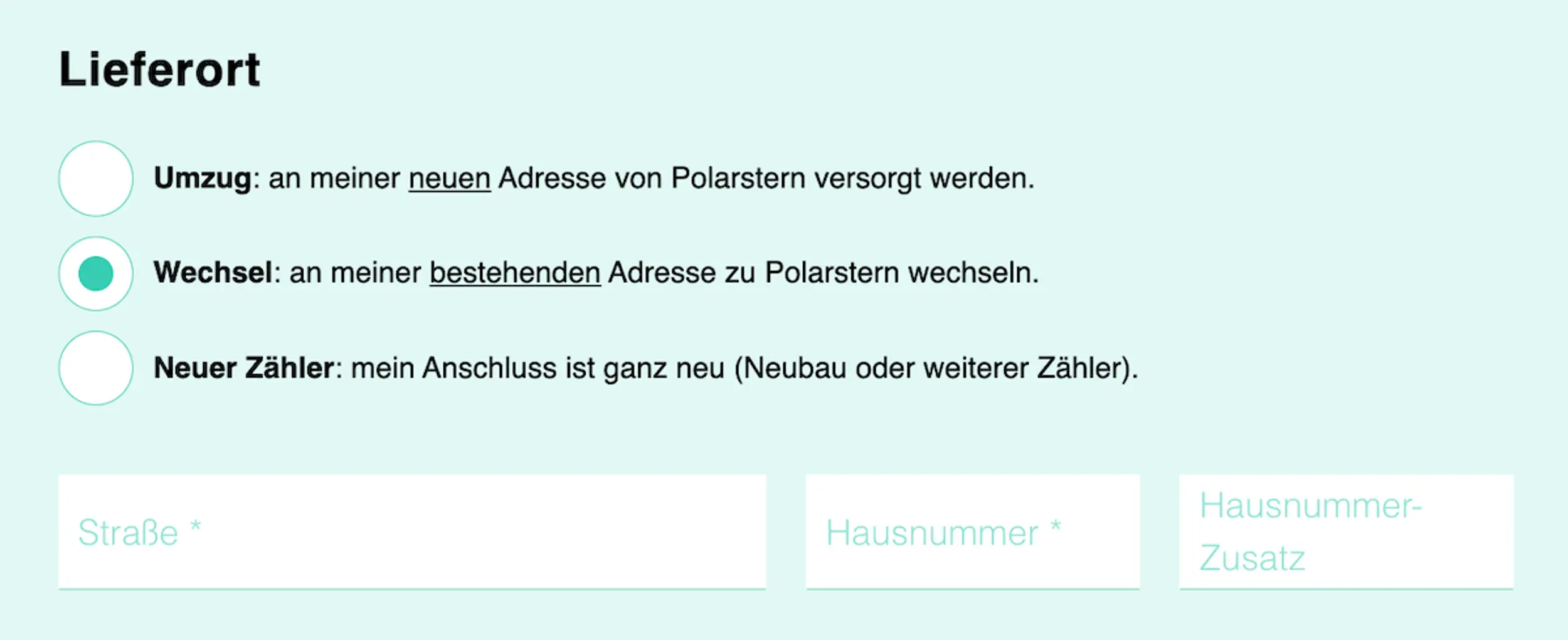 Stromvertrag Lieferort