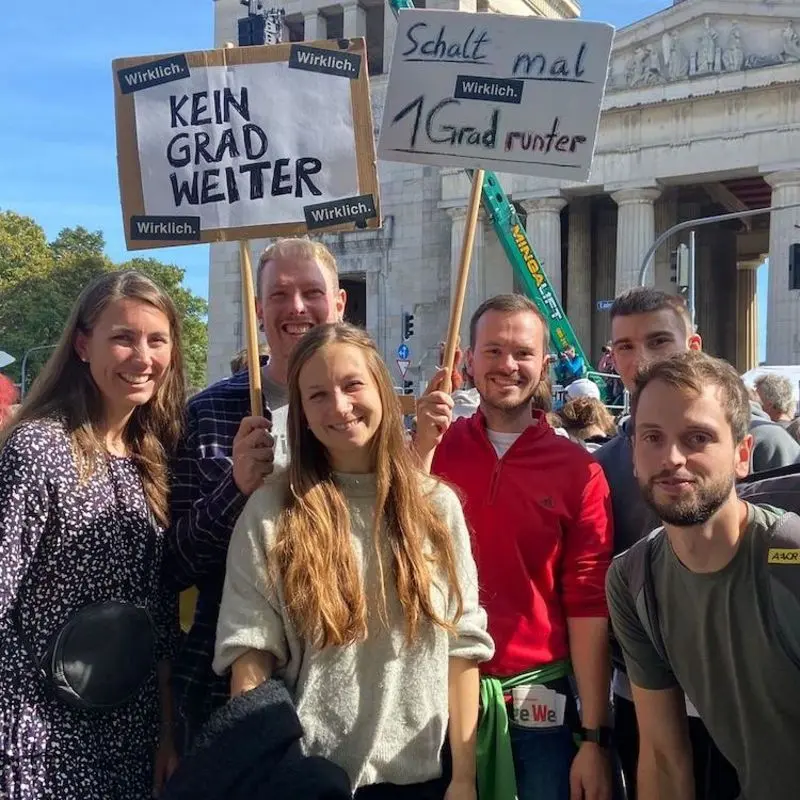Klimastreik-Teilnehmer:innen in München
