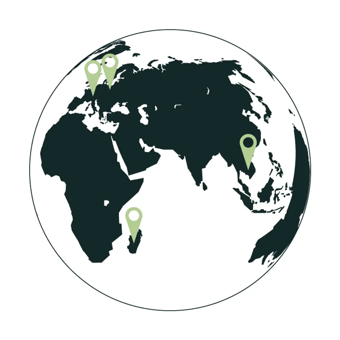 Weltkarte mit Polarstern-Initiativen
