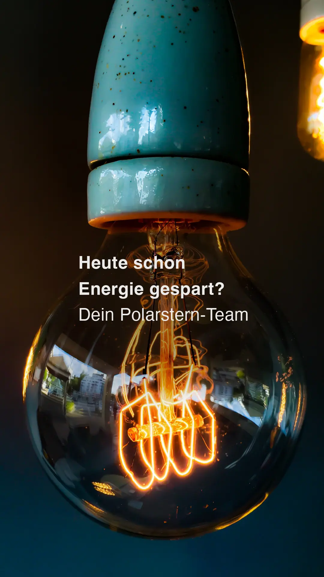 Polarstern Wallpaper zum Energiesparen Motiv Glühbirne