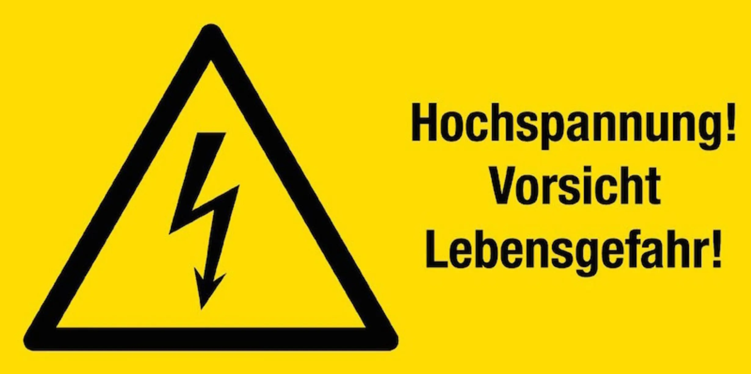 Hochspannung Lebensgefahr