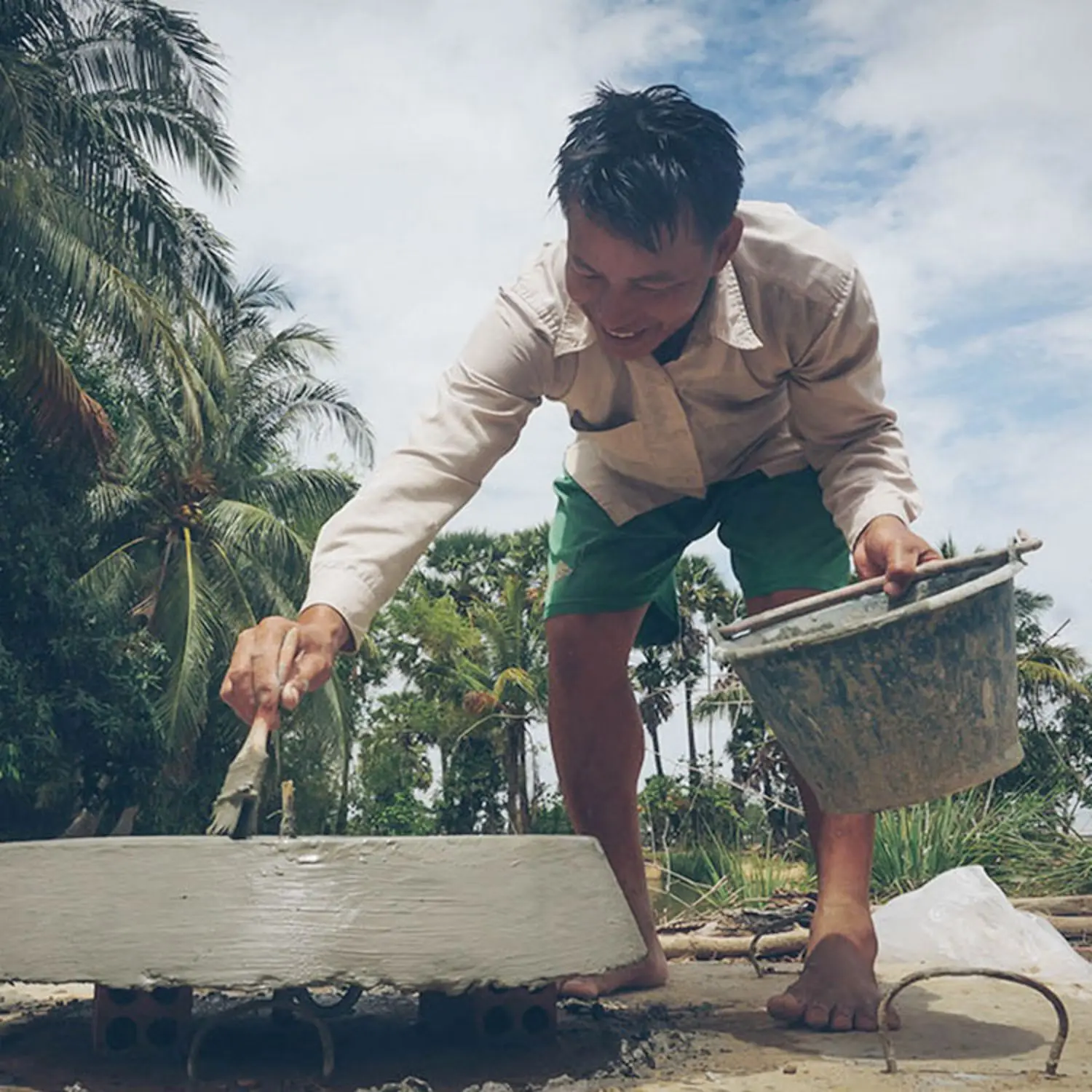Bau einer Biogasanlage in Kambodscha