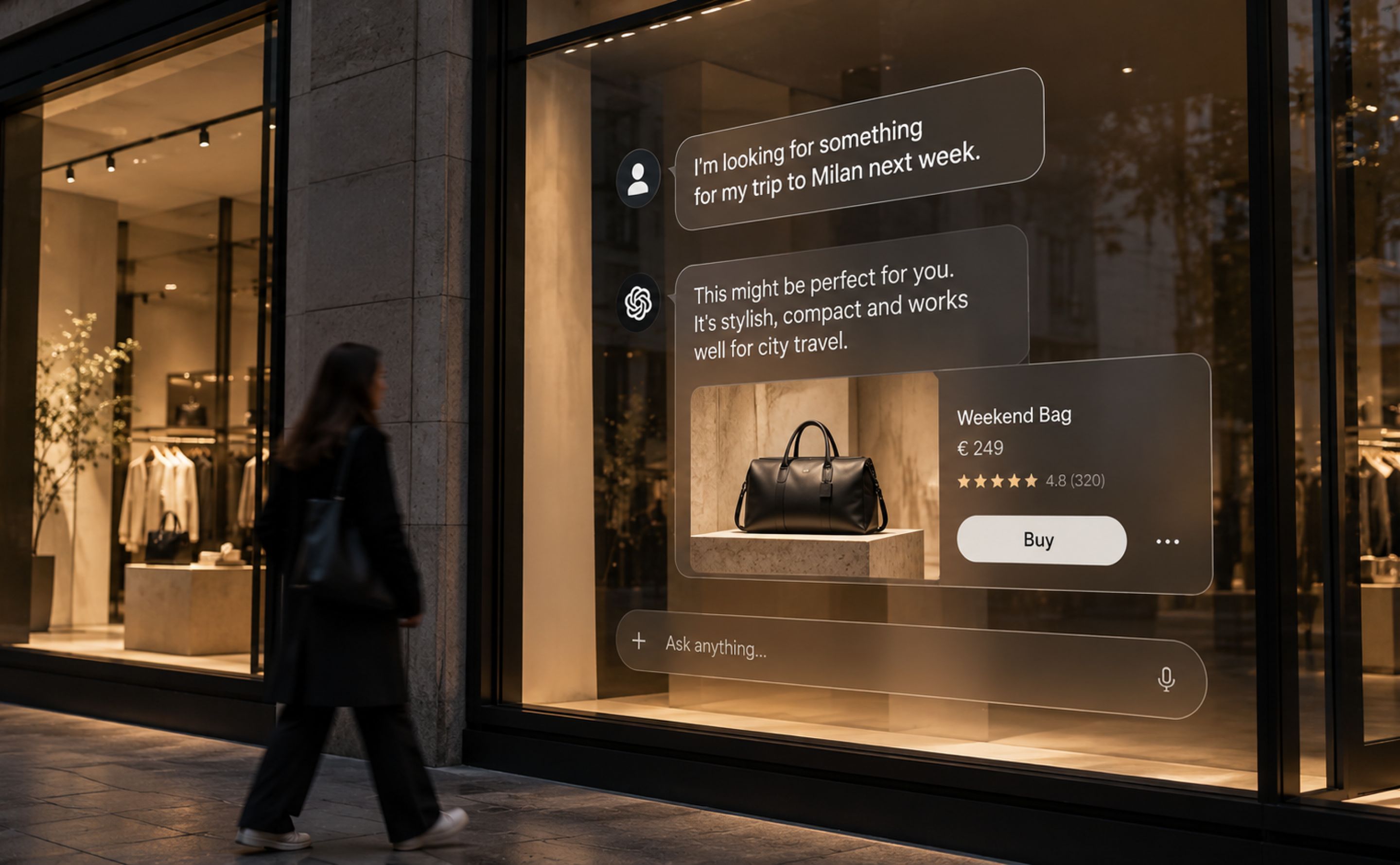 The store window is now an AI chat