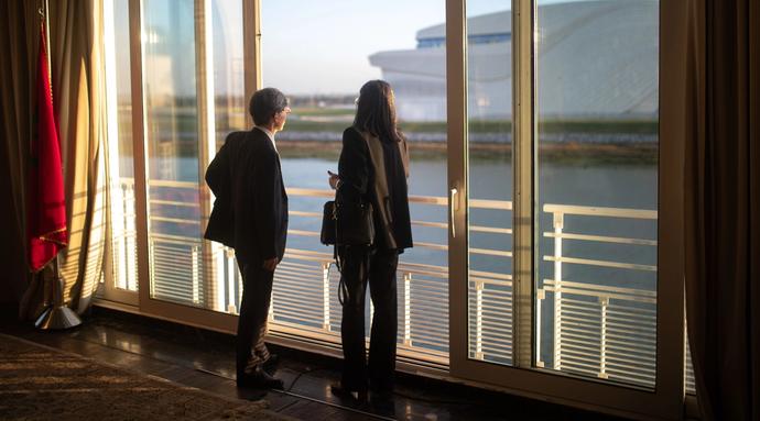 International Monetary Fund Deputy Managing Director Kenji Okamura meets with Moroccan Finance Minister Nadia Fettah Alaoui in Rabat