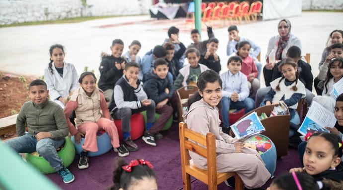 Children in school in Casablanca