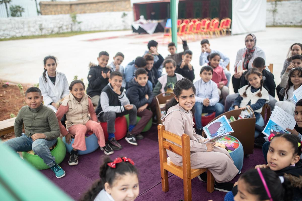 Children in school in Casablanca