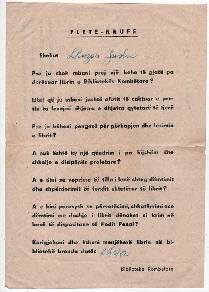 Flete-Rrufe , Lasgush Poradecit 1972, Biblioteka Kombëtare.