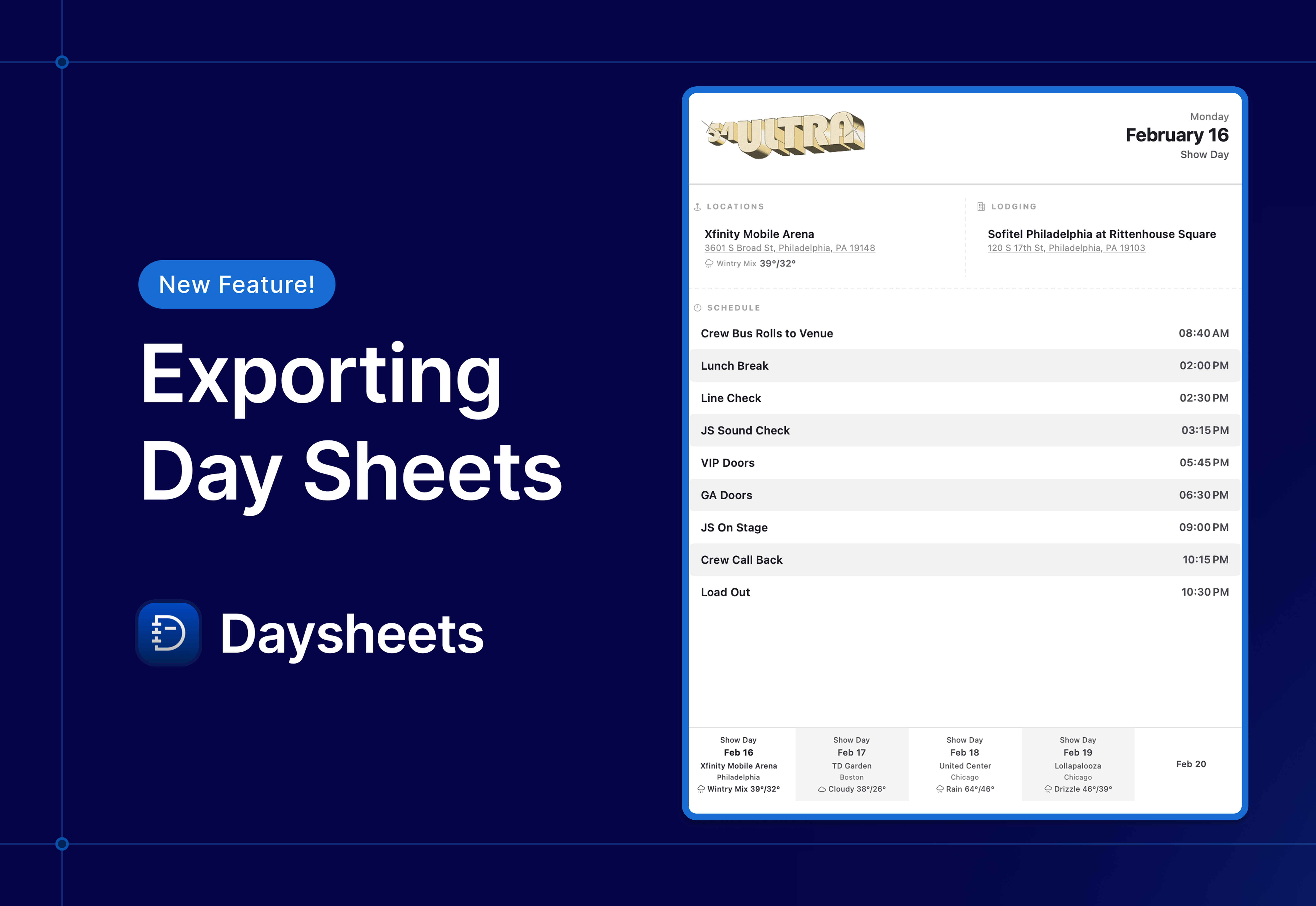 How to Export Day Sheets That Actually Look Professional