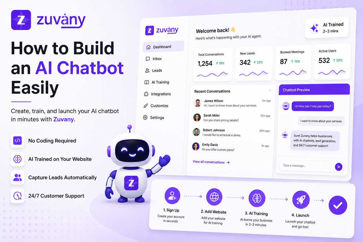 How to Build an AI Chatbot Easily (No Coding Required) with Zuvany