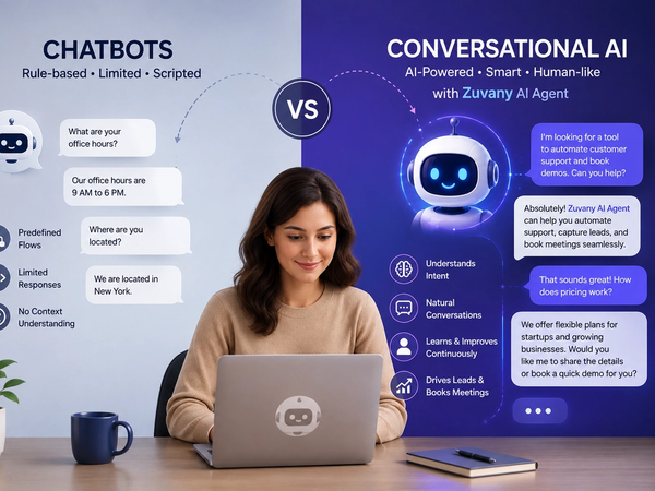 Chatbots vs Conversational AI: Why Zuvany AI Agent Is the Future of Customer Support