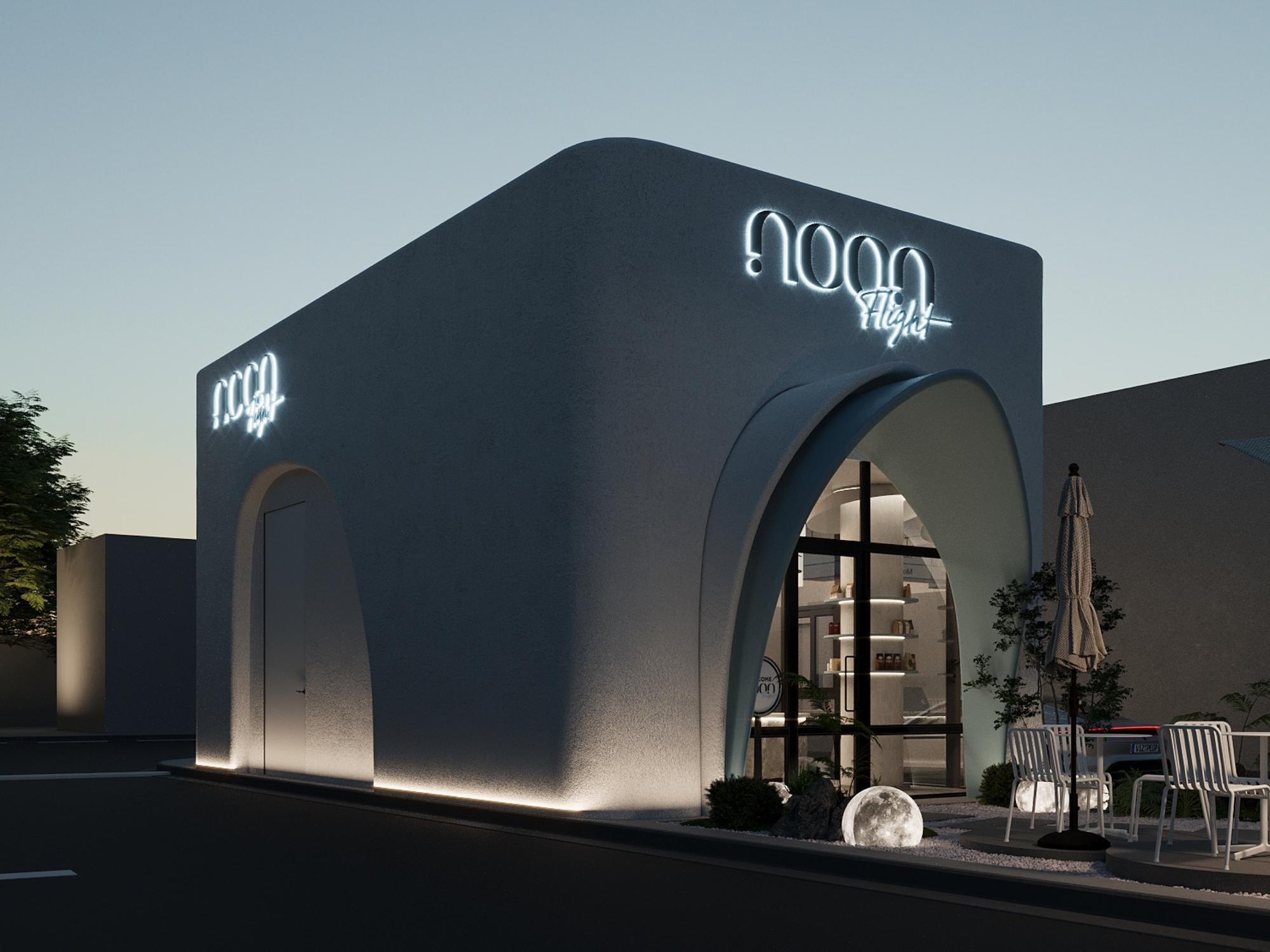 Arch at night