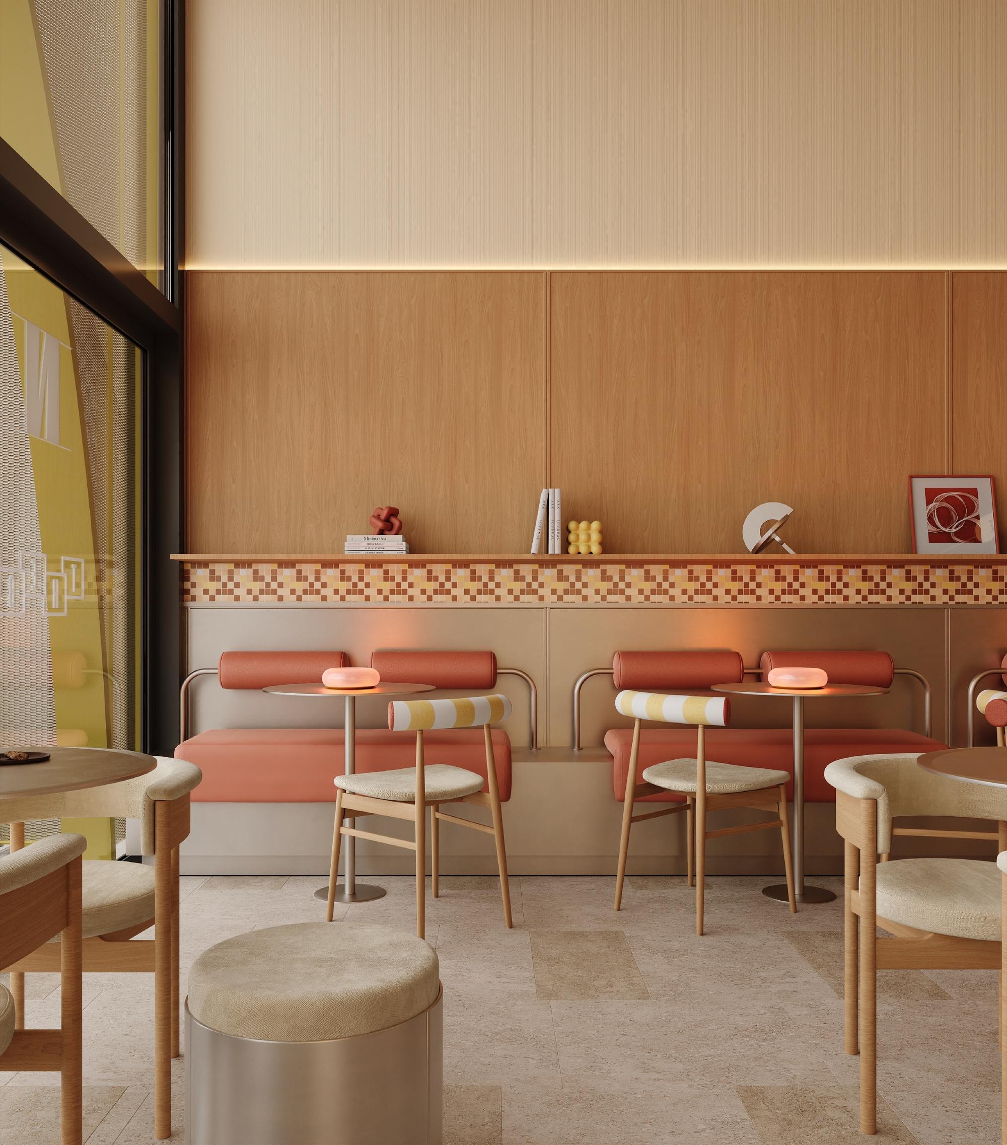 Blush banquette