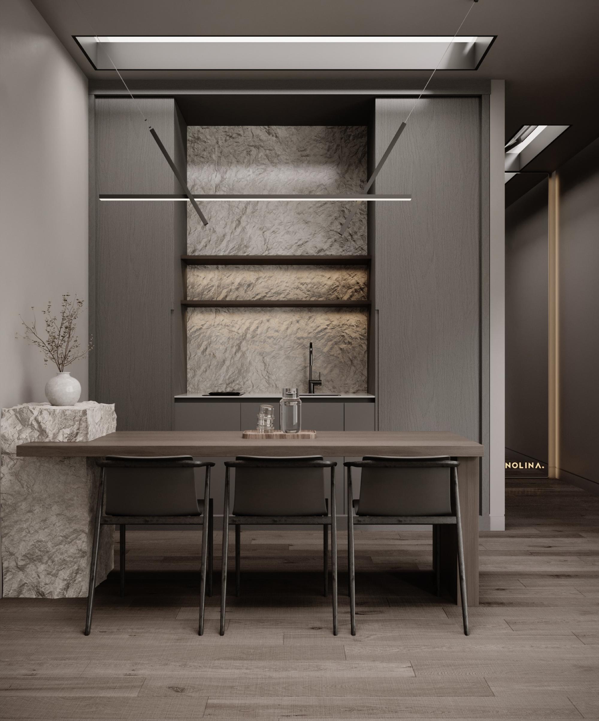 Dining stone niche