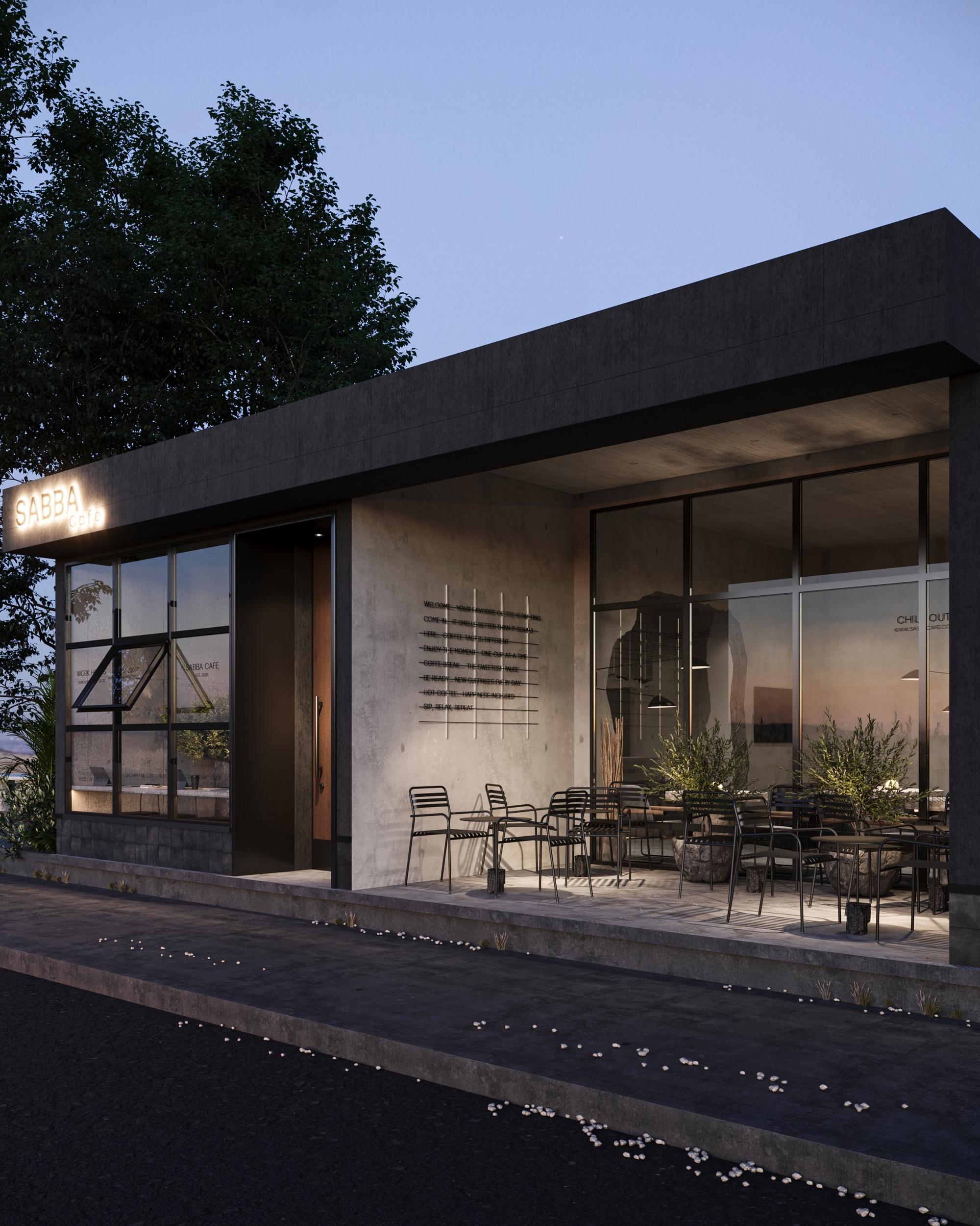 Facade at dusk