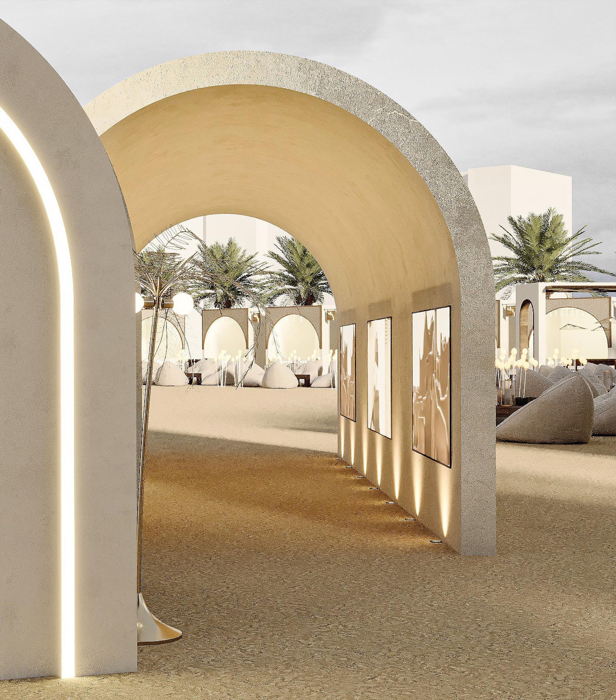 Arched colonnade