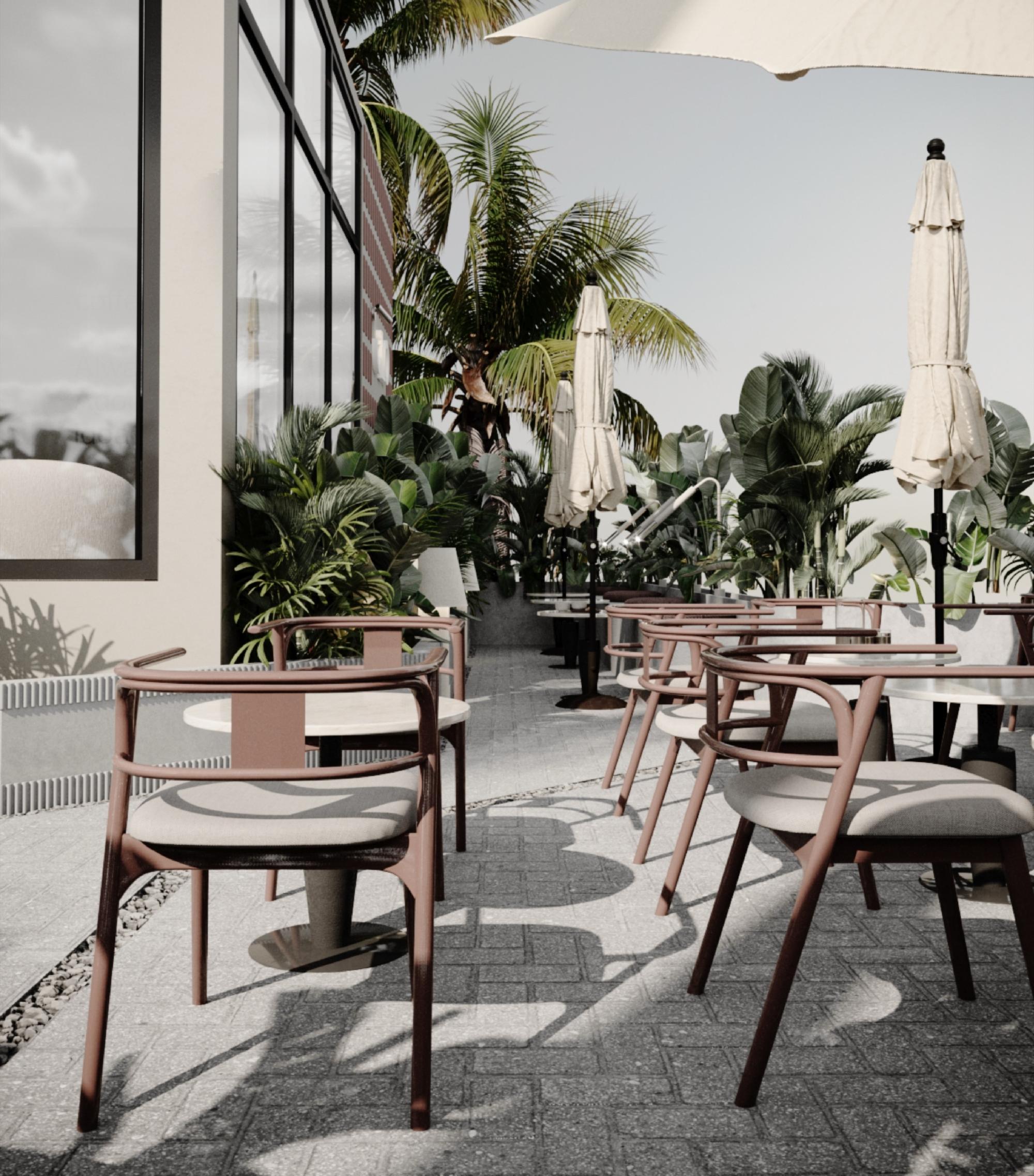 Umbrella colonnade