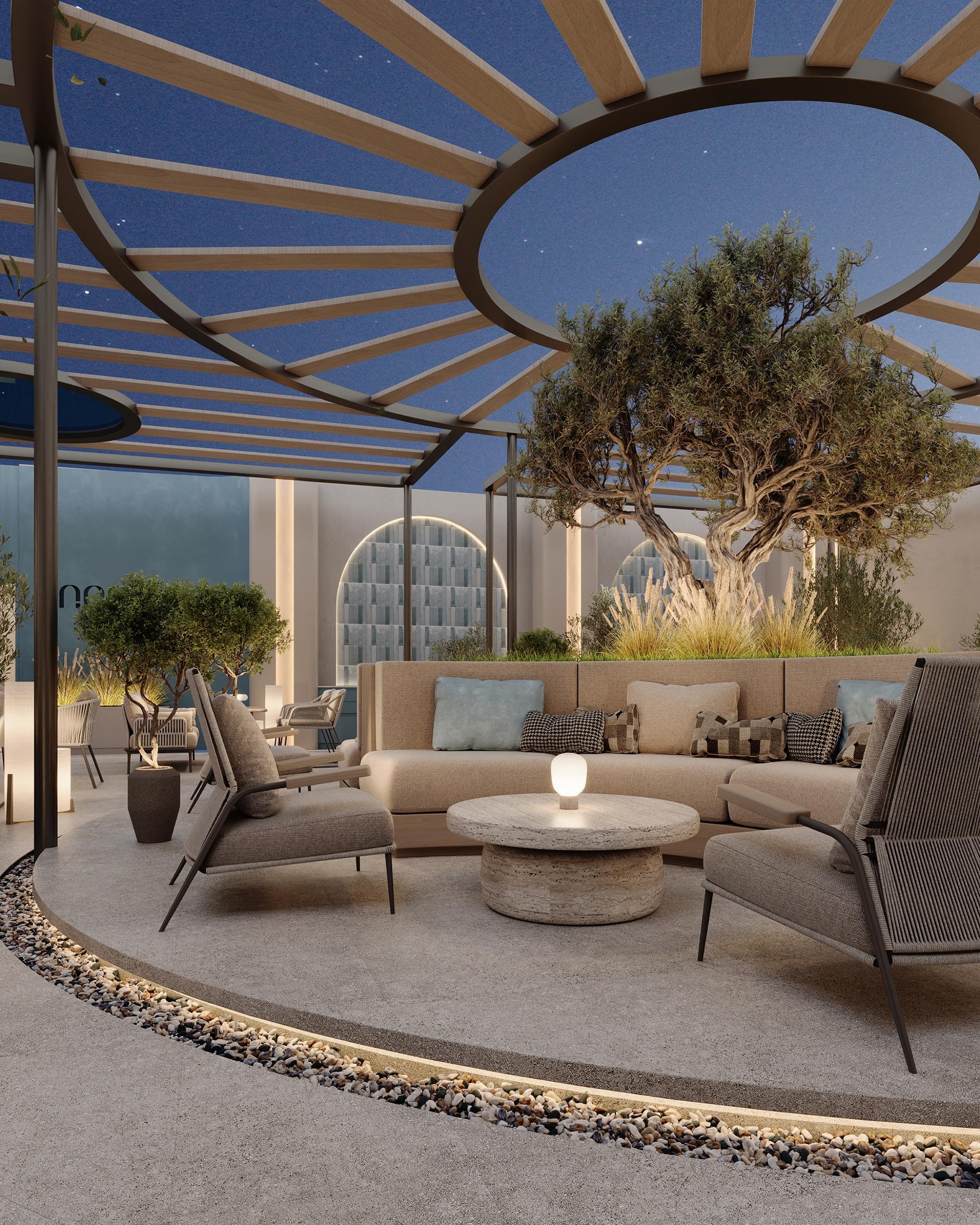 Courtyard lounge