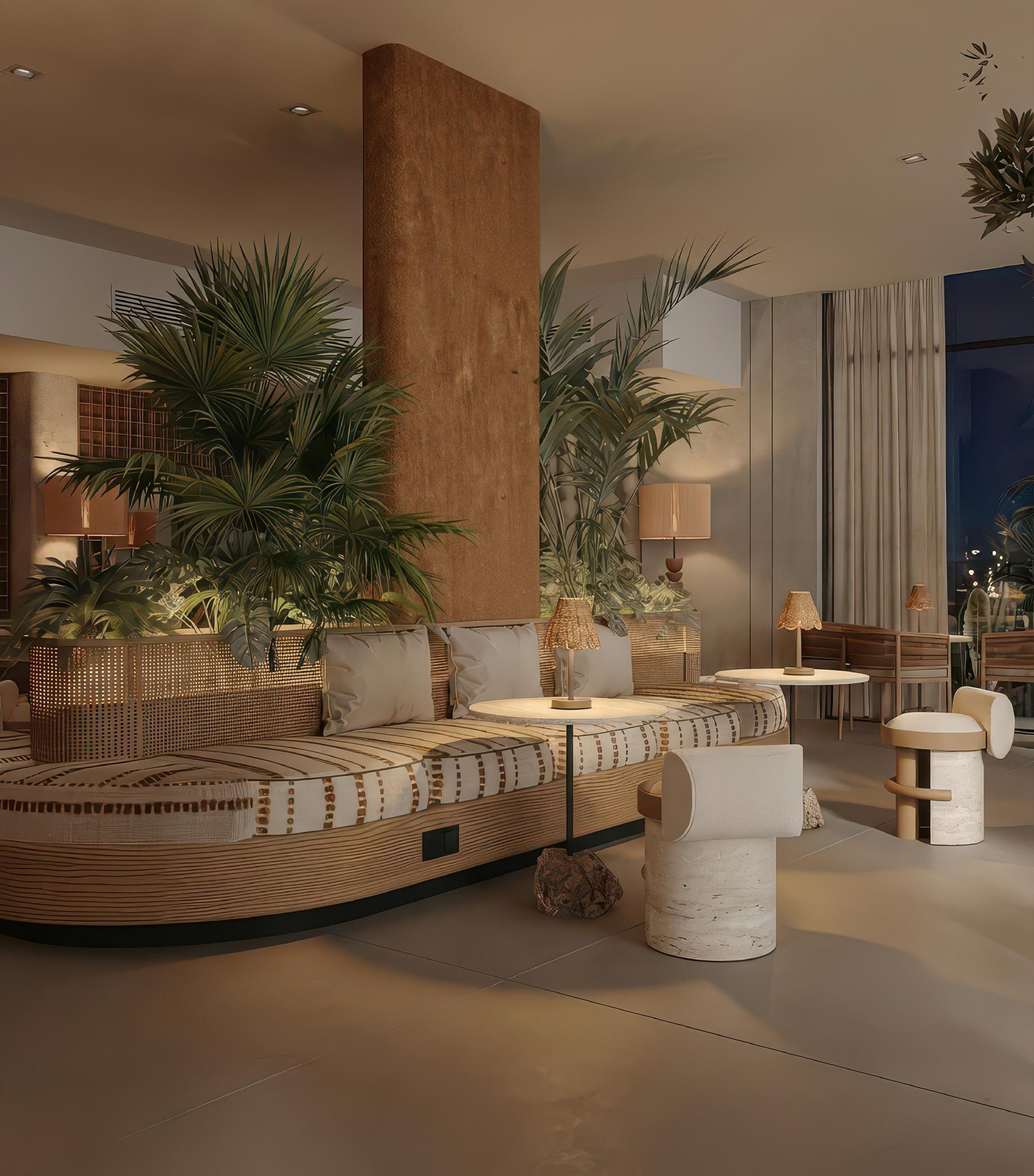 Palm banquette