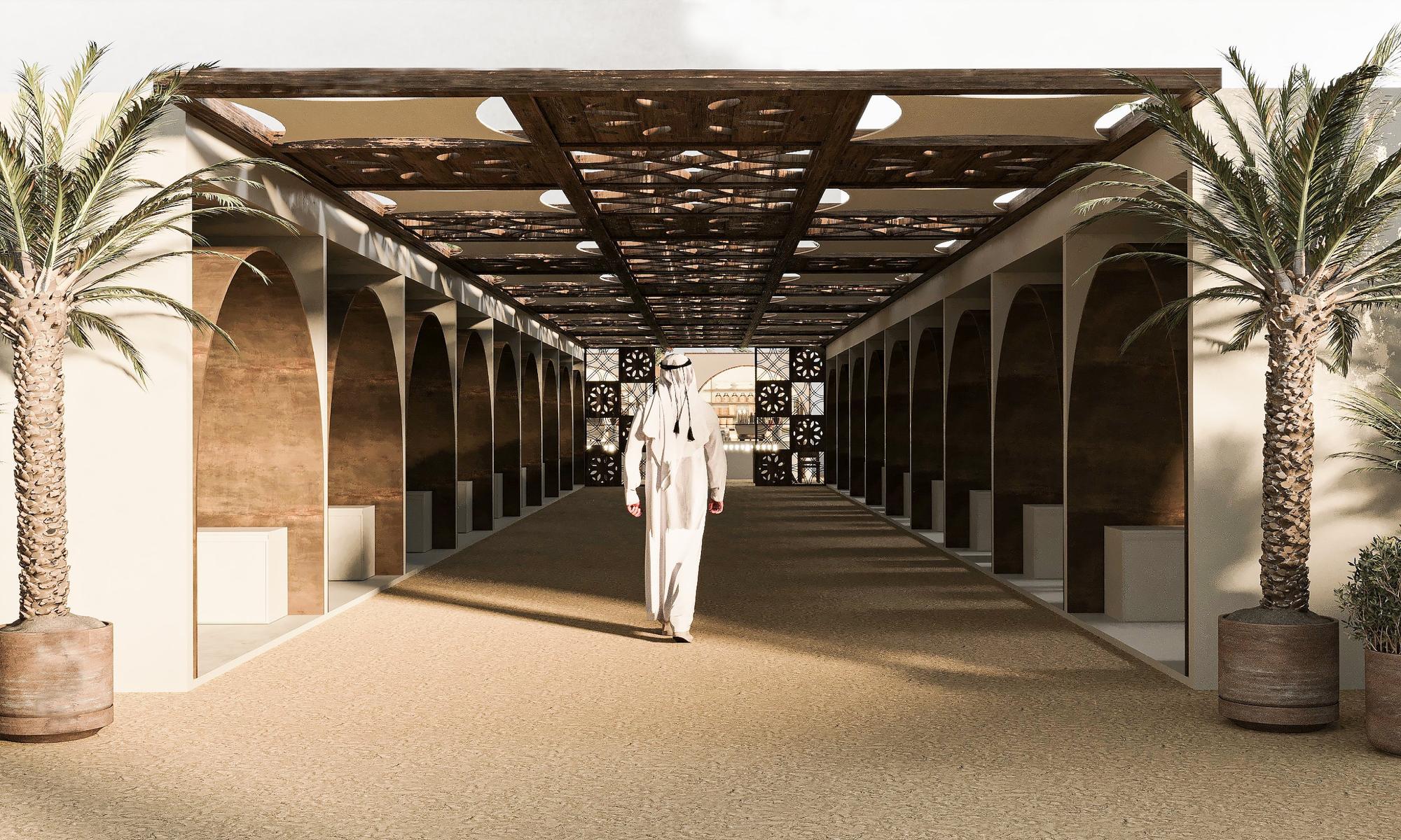 Colonnade walkway