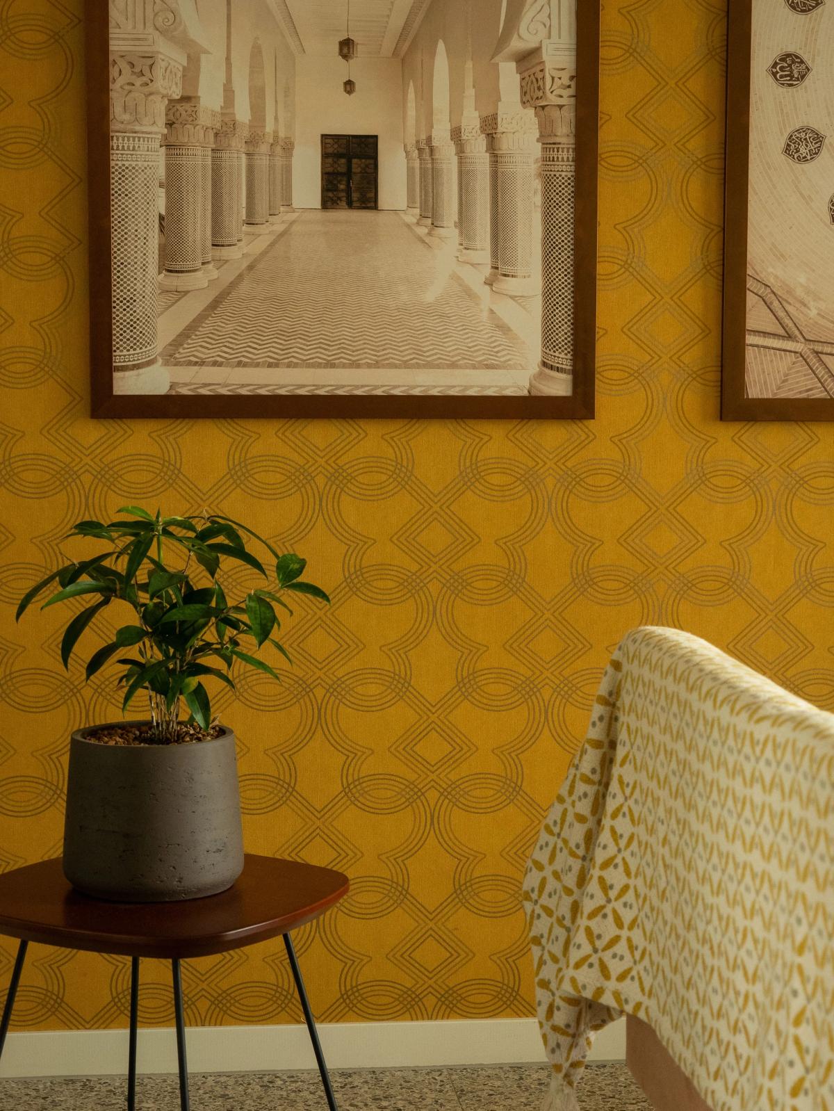Detalles de material de papel pintado para instalación en interiores